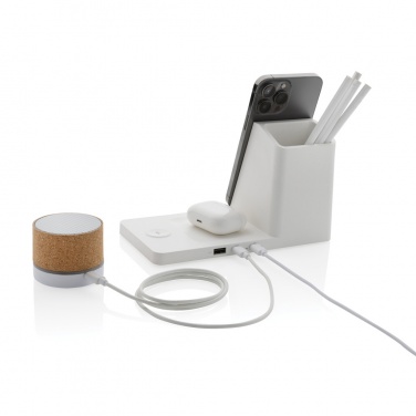 Logotrade werbemittel das Foto: Ontario 15W 3-in-1 Charger aus RCS rec. Kunststoff & Bambus