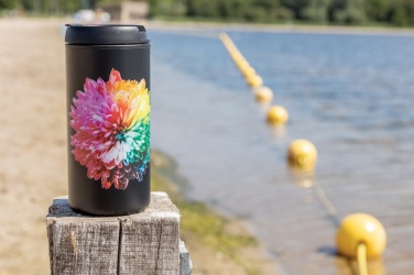 Logotrade Firmengeschenke das Foto: Metro Becher Becher aus RCS recyceltem Stainless-Steel