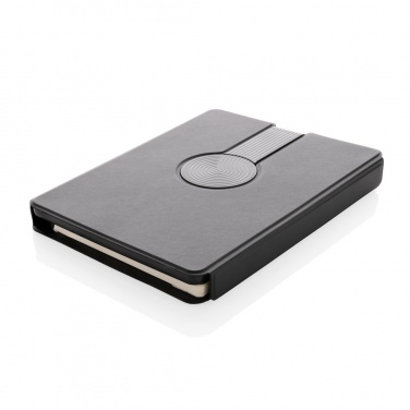 Logotrade Geschäftsgeschenke das Foto: Swiss Peak 2-in-1 Notizbuch & Wirless Charger aus RCS rPU