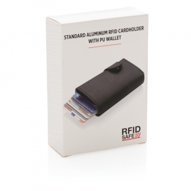 Logotrade Geschäftsgeschenke das Foto: Aluminium RFID Kartenhalter mit PU-Börse