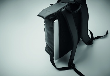 Logotrade werbemittel das Foto: 15" Rolltop-Rucksack PU