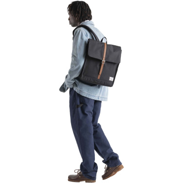 Logotrade Werbeartikel das Foto: Herschel City Rucksack aus recyceltem Material 16 L