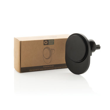 Logotrade werbemittel das Foto: PowerCruze magnetischer 15W Autohalter aus RCS rec. ABS