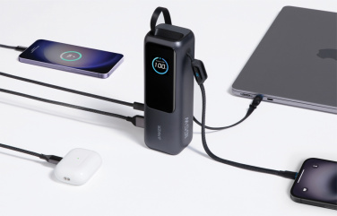 Logotrade werbemittel das Foto: Anker Powerbank 25.000mAh-165W, mit integr. einziehb. Kabel