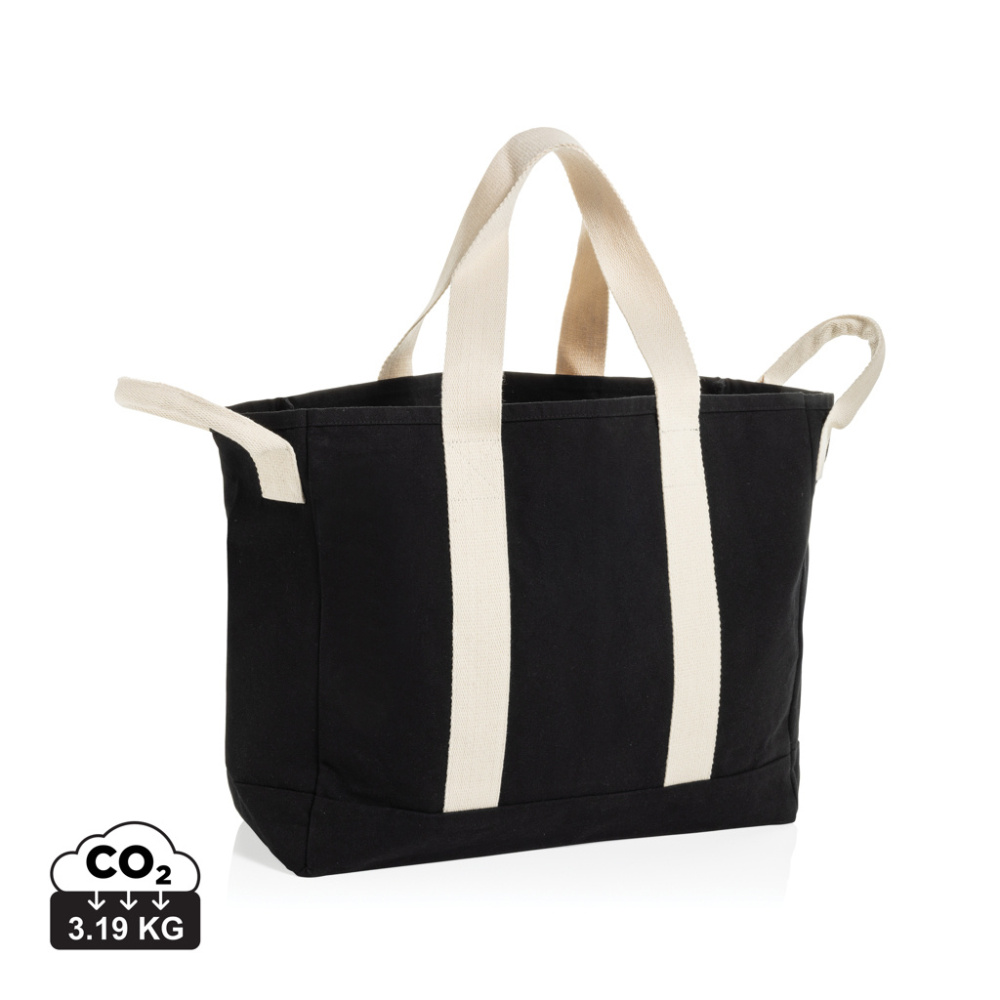 Logotrade Geschäftsgeschenke das Foto: BEAU AWARE™ Strandtasche aus 400gr/m² recyceltem Canvas