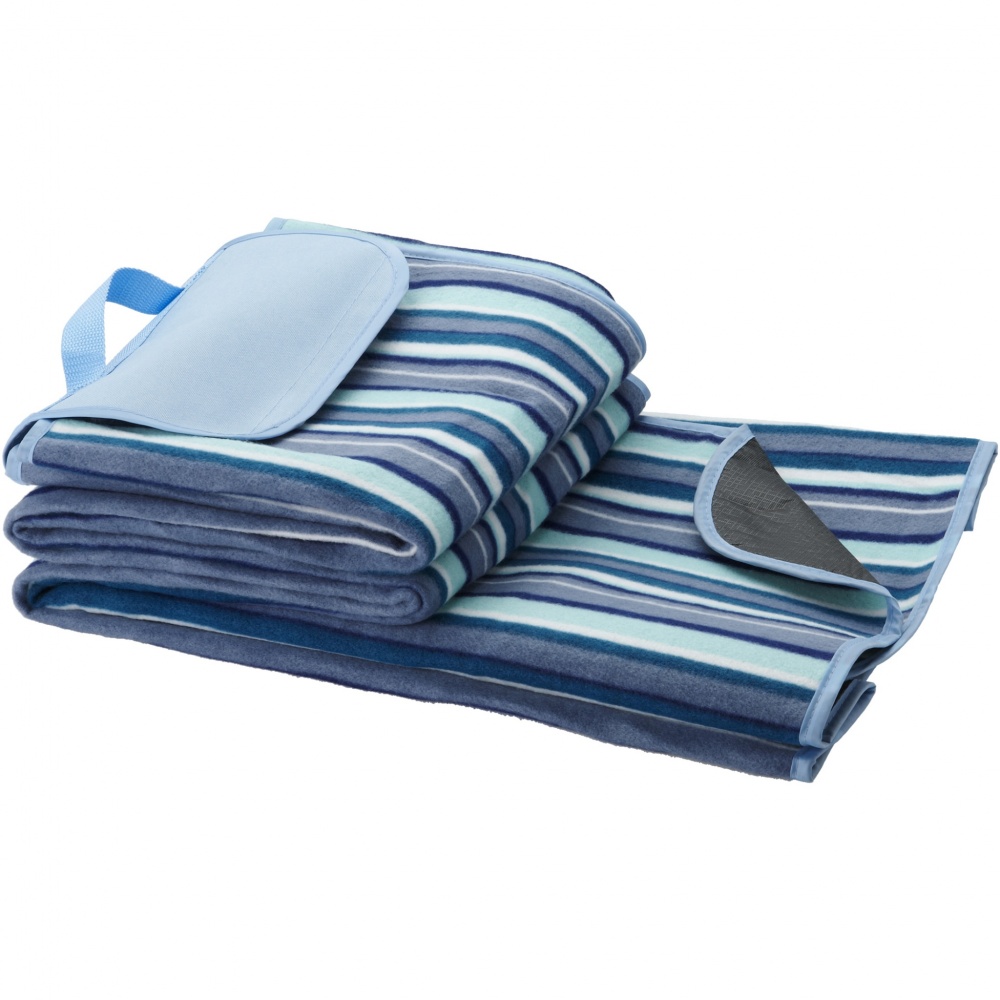 Logo trade business gifts image of: Riviera water-resistant outdoor picnic blanket