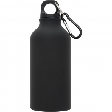 Logotrade promotional gift picture of: Oregon 400 ml matte water bottle with carabiner
