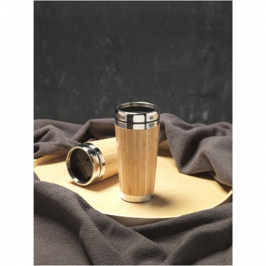 Logotrade advertising product image of: Bambus 450 ml tumbler with bamboo outer
