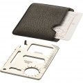 Saki 15-function pocket tool card, Silver / Solid black