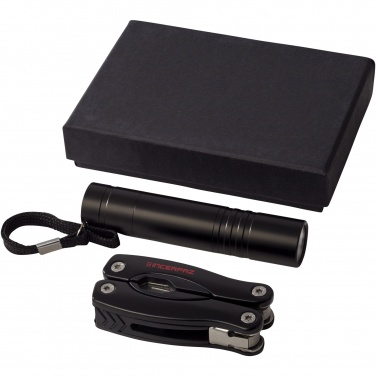 Logo trade corporate gifts image of: Scout multi-function knife and LED flashlight set