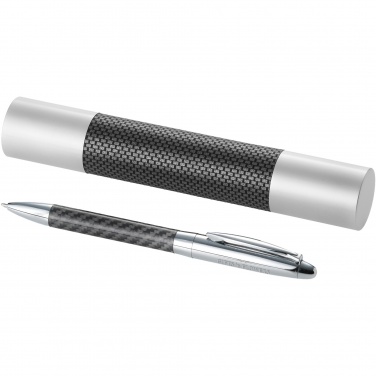 Logotrade promotional products photo of: Winona ballpoint pen with carbon fibre details