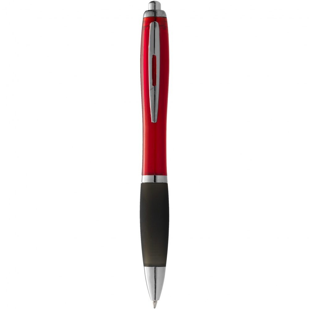 Logo trade advertising products picture of: Nash ballpoint pen coloured barrel and black grip