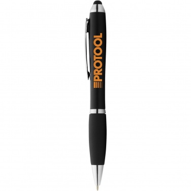Logotrade business gifts photo of: Nash coloured stylus ballpoint pen with black grip