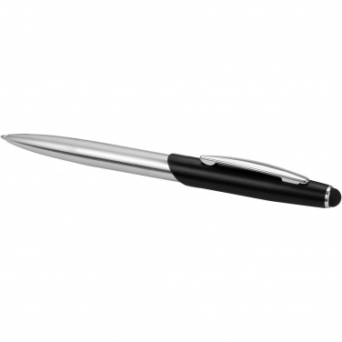 Logo trade promotional giveaway photo of: Geneva stylus ballpoint pen and rollerball pen set