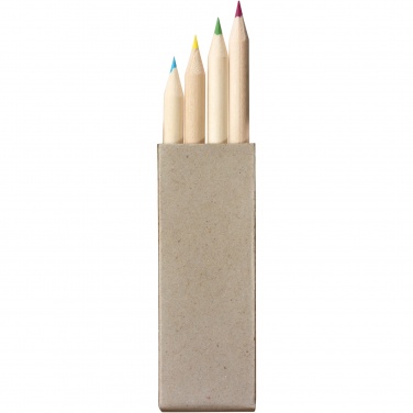 Logo trade promotional merchandise photo of: Tullik 4-piece coloured pencil set