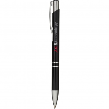 Logo trade corporate gift photo of: Moneta aluminium click ballpoint pen (blue ink)