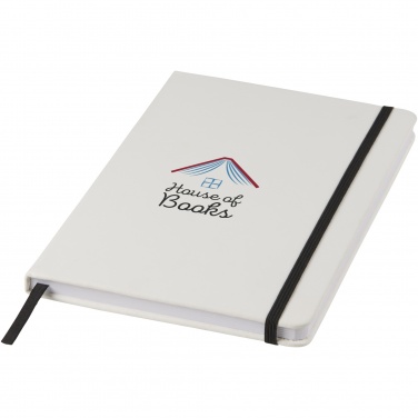 Logotrade promotional merchandise image of: Spectrum A5 white notebook with coloured strap