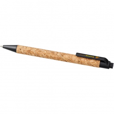 Logo trade promotional giveaways image of: Midar cork and wheat straw ballpoint pen