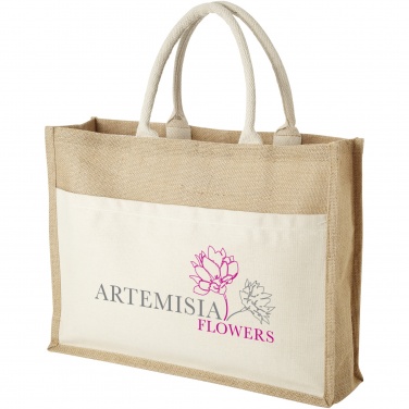Logotrade promotional merchandise image of: Mumbay cotton pocket jute tote bag 18L