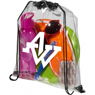 Logotrade promotional products photo of: Lancaster transparent drawstring bag 5L