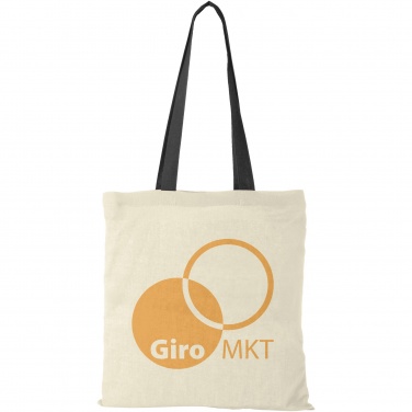 Logotrade promotional products photo of: Nevada 100 g/m² cotton tote bag coloured handles 7L