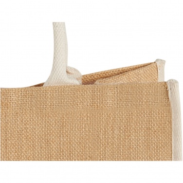 Logo trade advertising products image of: Harry coloured edge jute tote bag 25L