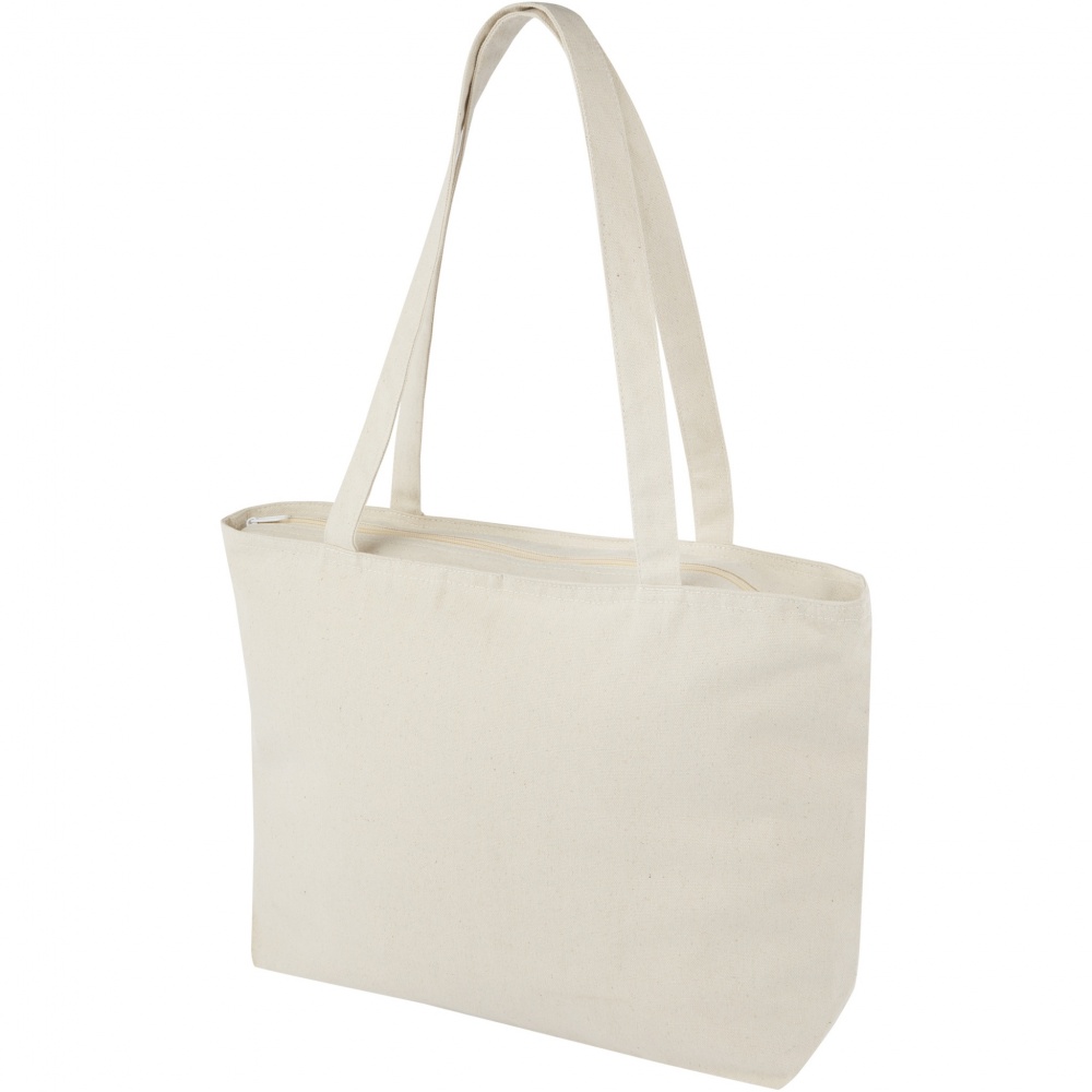 Logotrade promotional merchandise picture of: Ningbo 320 g/m² zippered cotton tote bag 15L