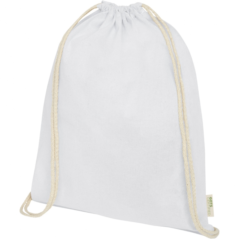Logotrade promotional item picture of: Orissa 100 g/m² organic cotton drawstring bag 5L