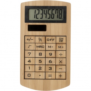 Logo trade advertising products picture of: Eugene calculator made of bamboo