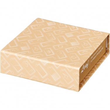 Logo trade promotional giveaways image of: Leaf 5W bamboo and fabric wireless charging pad