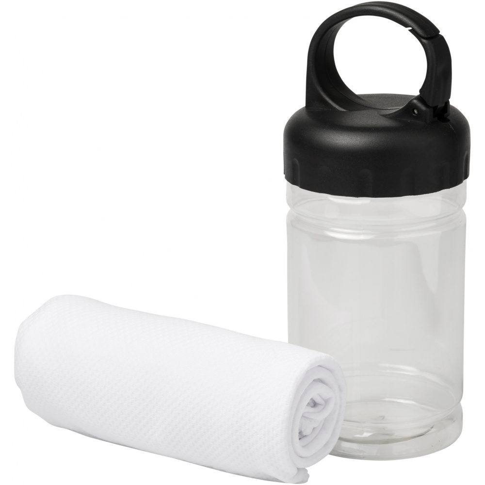 Logo trade promotional product photo of: Remy cooling towel in PET container