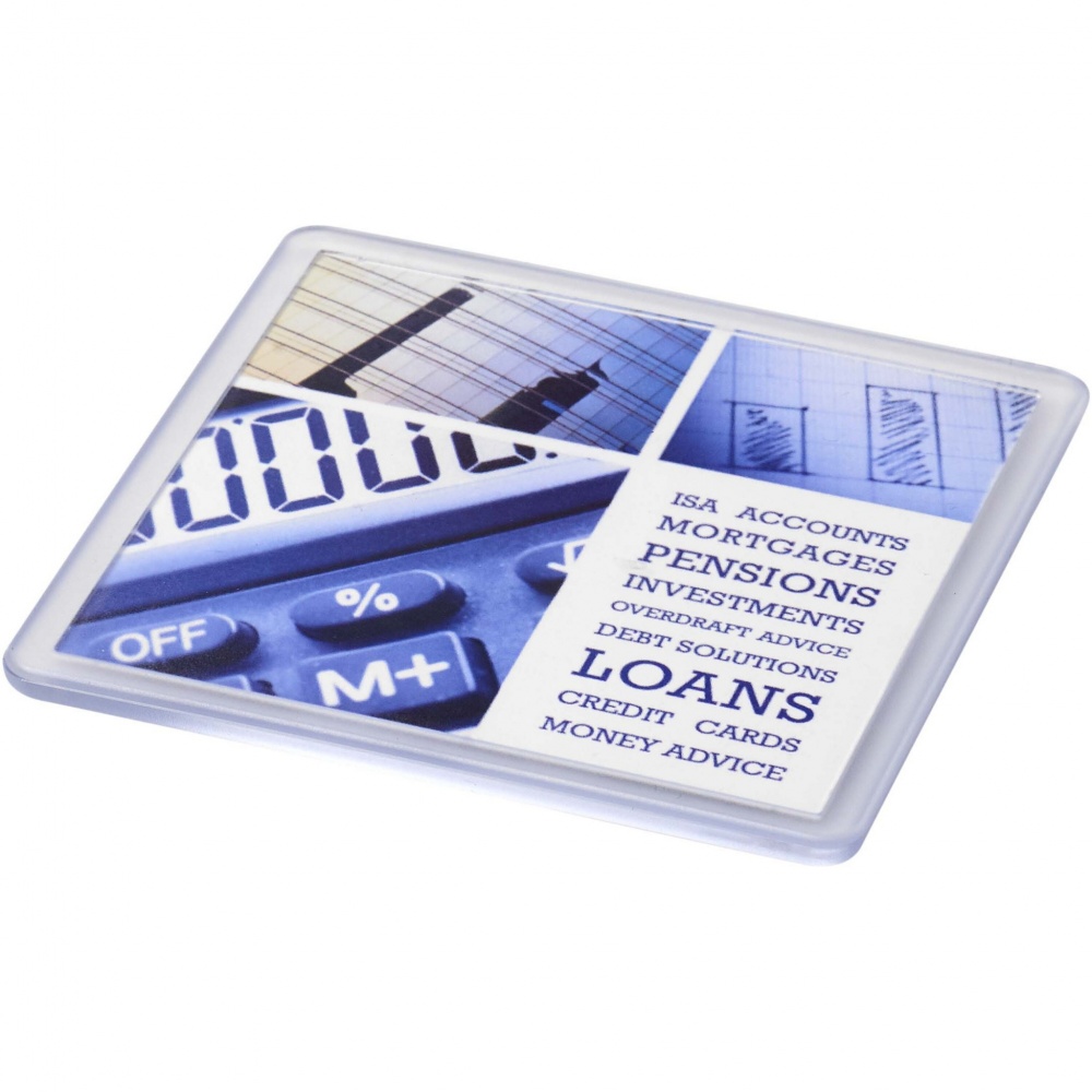 Logotrade advertising product picture of: Ellison square plastic coaster with paper insert