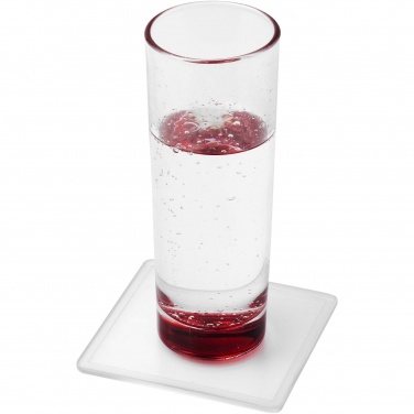 Logo trade corporate gifts picture of: Ellison square plastic coaster with paper insert