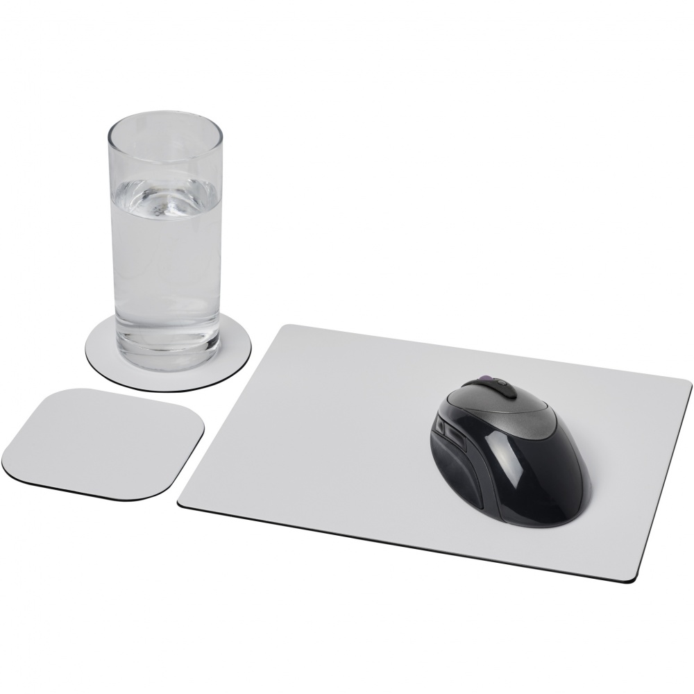 Logotrade promotional product picture of: Brite-Mat® mouse mat and coaster set combo 1