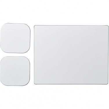 Logo trade promotional merchandise photo of: Brite-Mat® mouse mat and coaster set combo 3