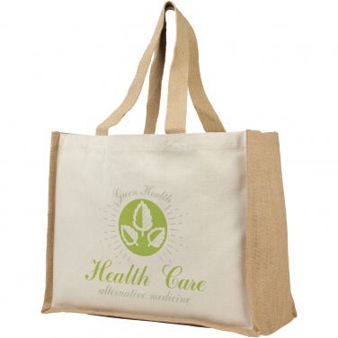 Logotrade promotional merchandise picture of: Varai 320 g/m² canvas and jute shopping tote bag 23L