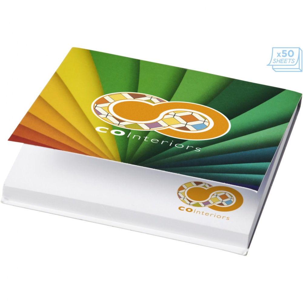 Logo trade promotional merchandise picture of: Sticky-Mate® soft cover squared sticky notes 75x75mm