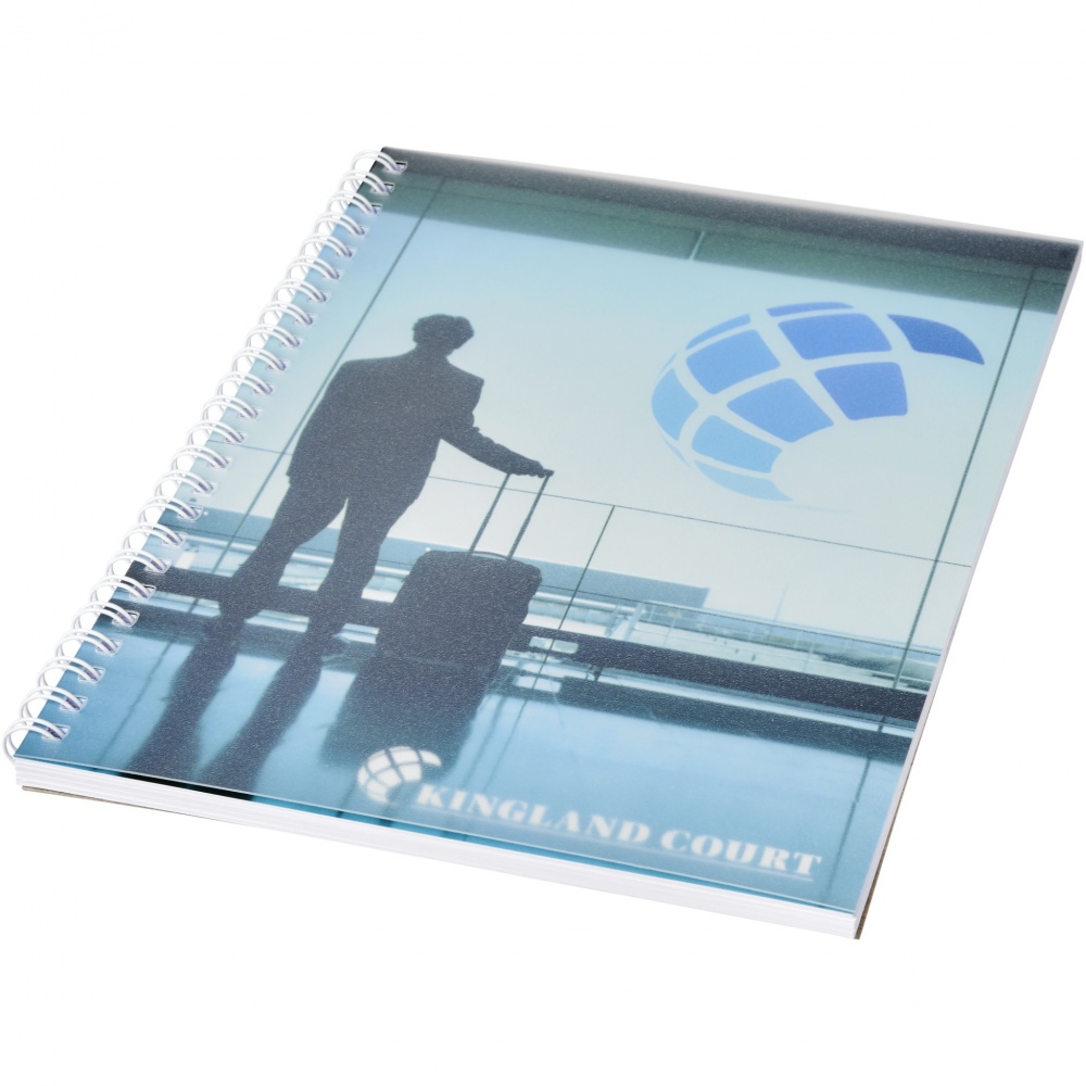 Logo trade promotional items image of: Desk-Mate® wire-o A5 notebook PP cover