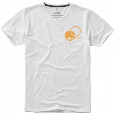 Logo trade promotional items image of: Kawartha short sleeve men's organic V-neck t-shirt