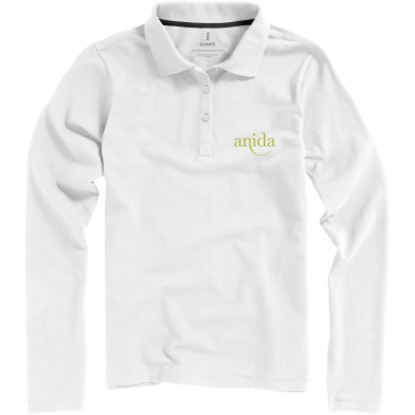 Logotrade promotional gift picture of: Oakville long sleeve women's polo