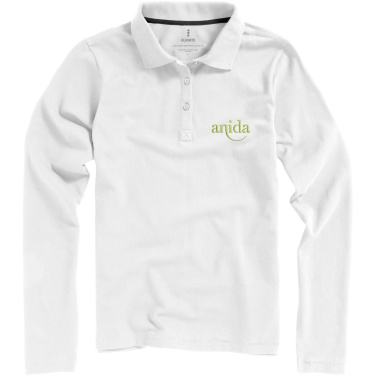 Logo trade promotional gifts picture of: Oakville long sleeve women's polo