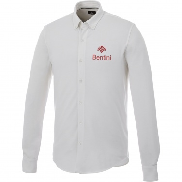 Logo trade promotional giveaways image of: Bigelow long sleeve men's pique shirt