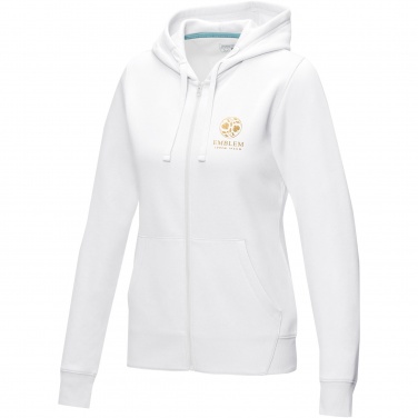 Logotrade promotional merchandise image of: Ruby women’s organic recycled full zip hoodie