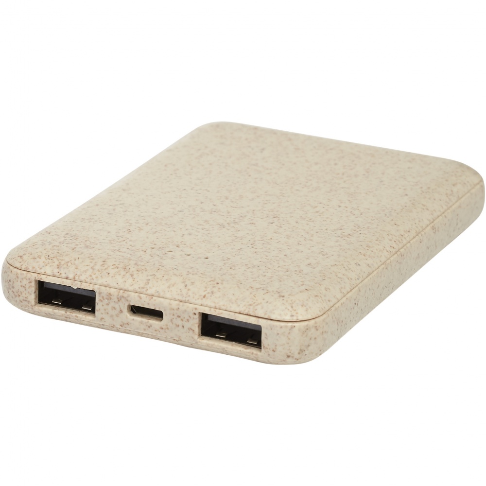 Logo trade promotional items image of: Asama 5000 mAh wheat straw power bank