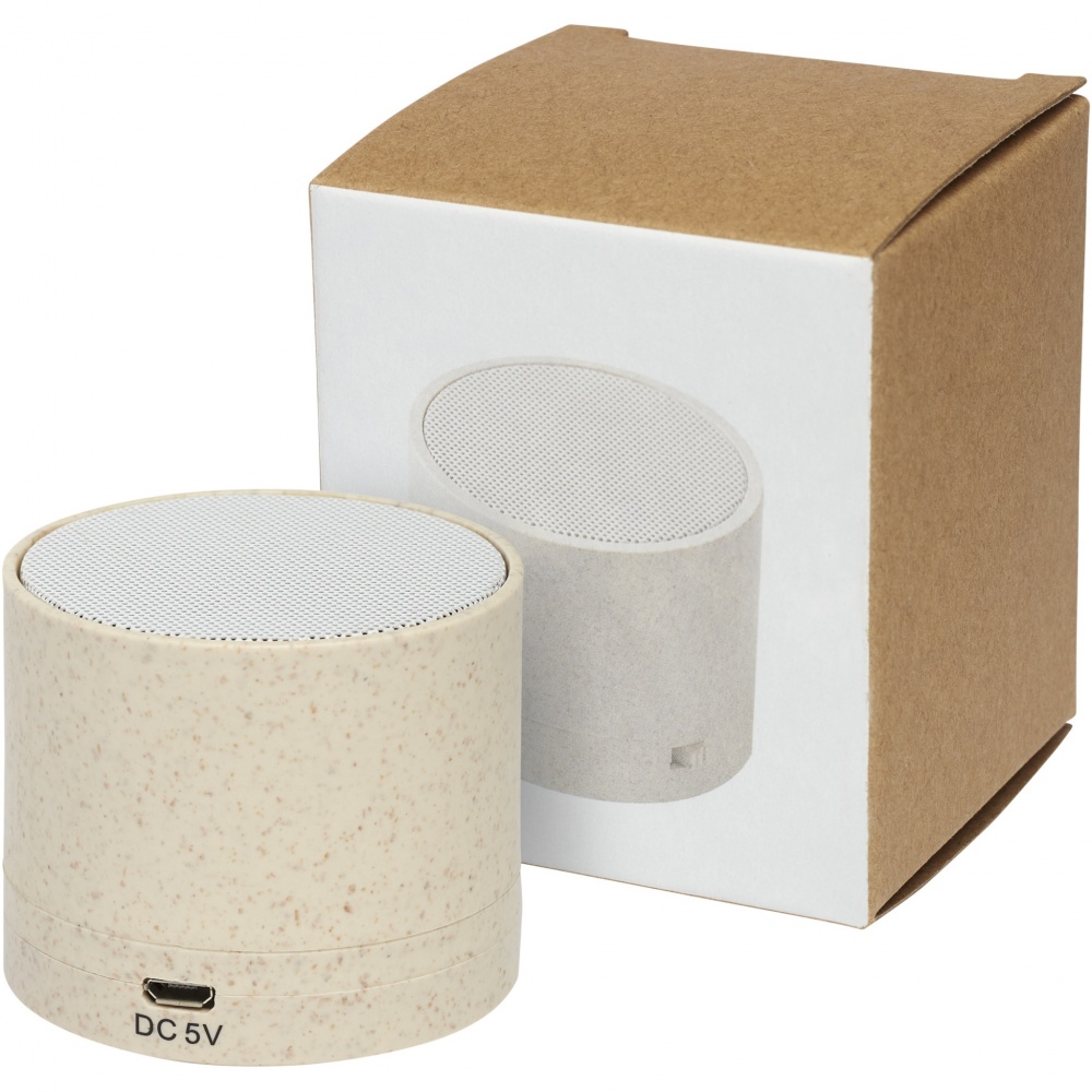 Logotrade promotional product picture of: Kikai wheat straw Bluetooth® speaker
