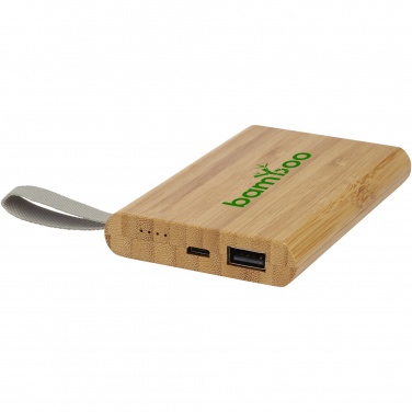 Logo trade advertising products picture of: Tulda 5000 mAh bamboo power bank