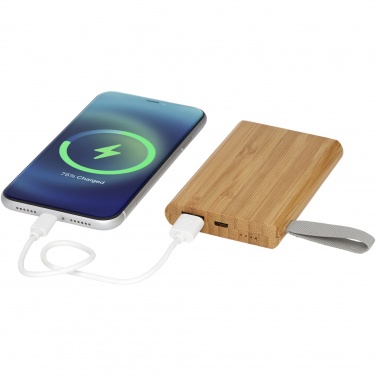 Logo trade advertising product photo of: Tulda 5000 mAh bamboo power bank