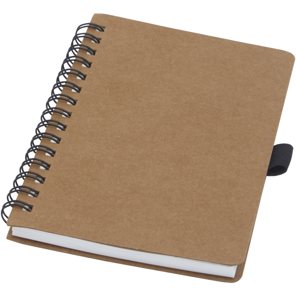 Logotrade corporate gifts photo of: Cobble A6 wire-o recycled cardboard notebook with stone paper