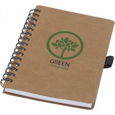 Logotrade business gifts photo of: Cobble A6 wire-o recycled cardboard notebook with stone paper