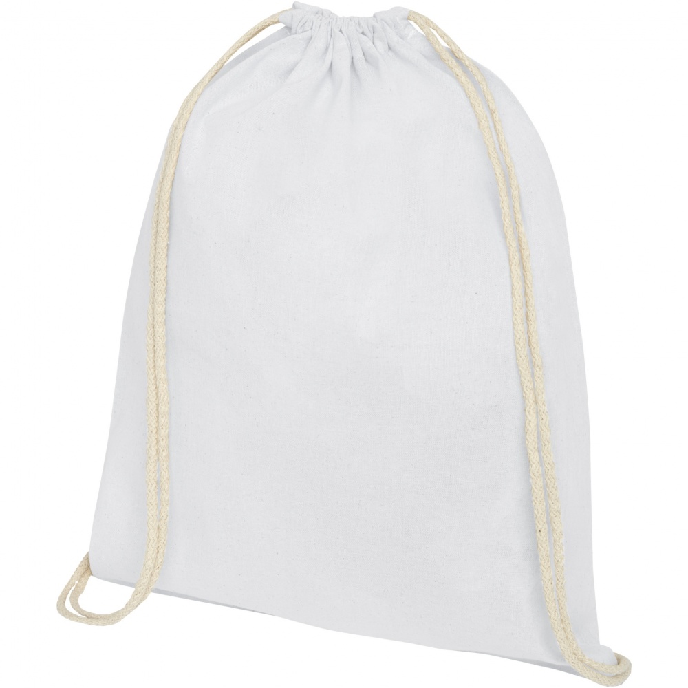 Logo trade promotional merchandise photo of: Oregon 140 g/m² cotton drawstring bag 5L
